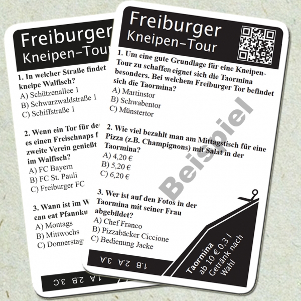 Beispielkarten Freiburger Kneipen-Tour